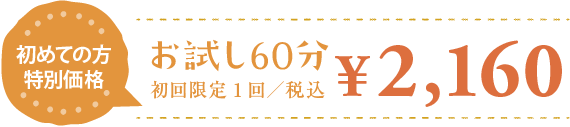 秋田　エステ アーク光線 お試し 60分 税込 2160円