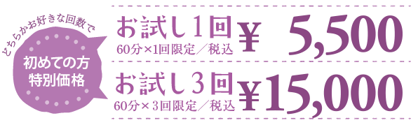 秋田　エステ インディバ 美肌 痩身 お試し 60分 1回税込5500円 3回税込み15500円